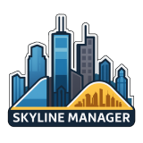 Skyline Manager Logo – Free Online City Building Strategy Game
